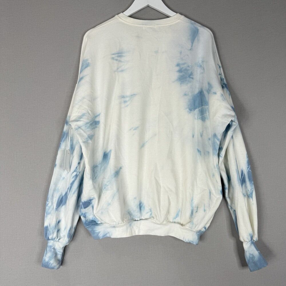 The Laundry Room Womens Sweatshirt Medium White Tie Dye Loose Fit Lounge Comfy - Picture 9 of 12